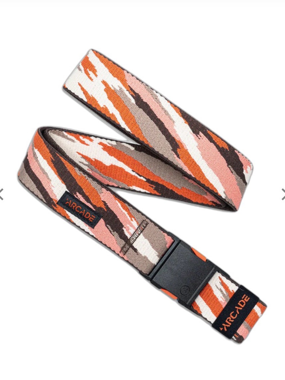 Arcade Men’s Adventure Elastic Slim Belt in Coral Brushstroke